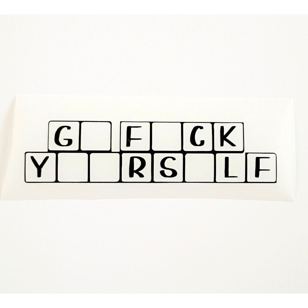 Crossword Vinyl Decal Funny adult humor Quote Sticker Car Window Laptop Decal